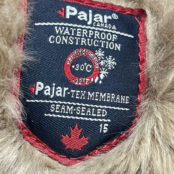 Pajar Canada Tall Duck Boots Womens Size 7 Winter Lace Up Fur Lined Waterproof - Picture 9 of 16